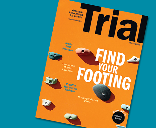 March 2023 Trial cover The Business of Law