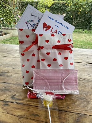 Valentine goody bag and mask