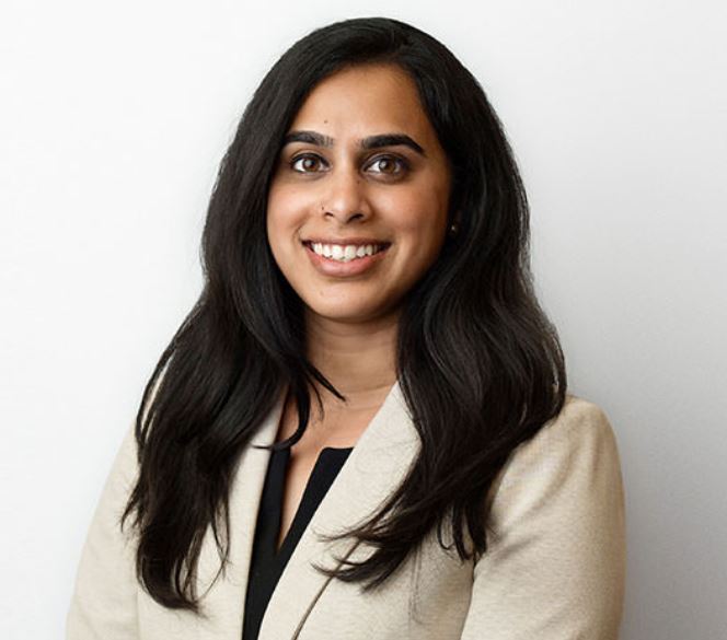 Bhavani Reveendran wearing a white jacket