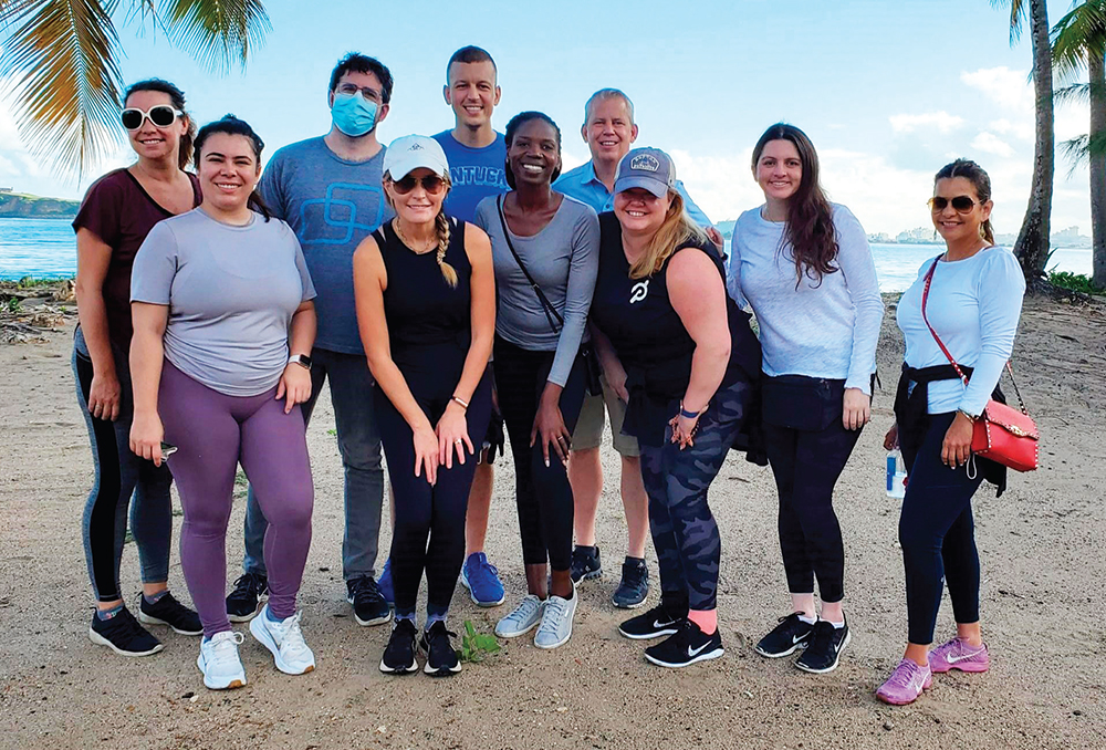 Members of the NLD and the Minority Caucus worked with Caras con Causas for a beach clean-up in San Juan, Puerto Rico