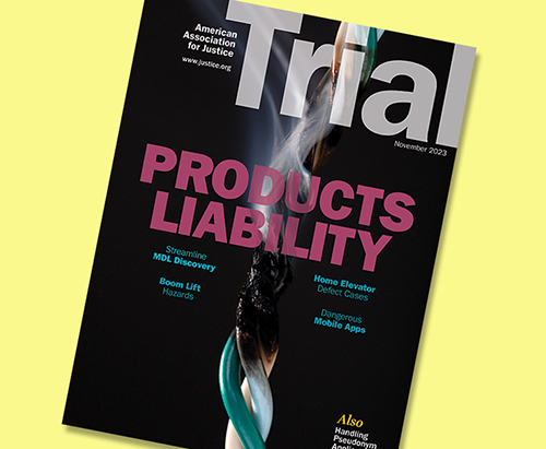 November 2023 Trial cover Products Liability