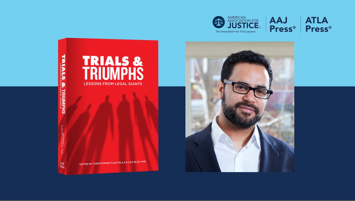 Trials & Triumphs cover and a headshot of Deepak Gupta